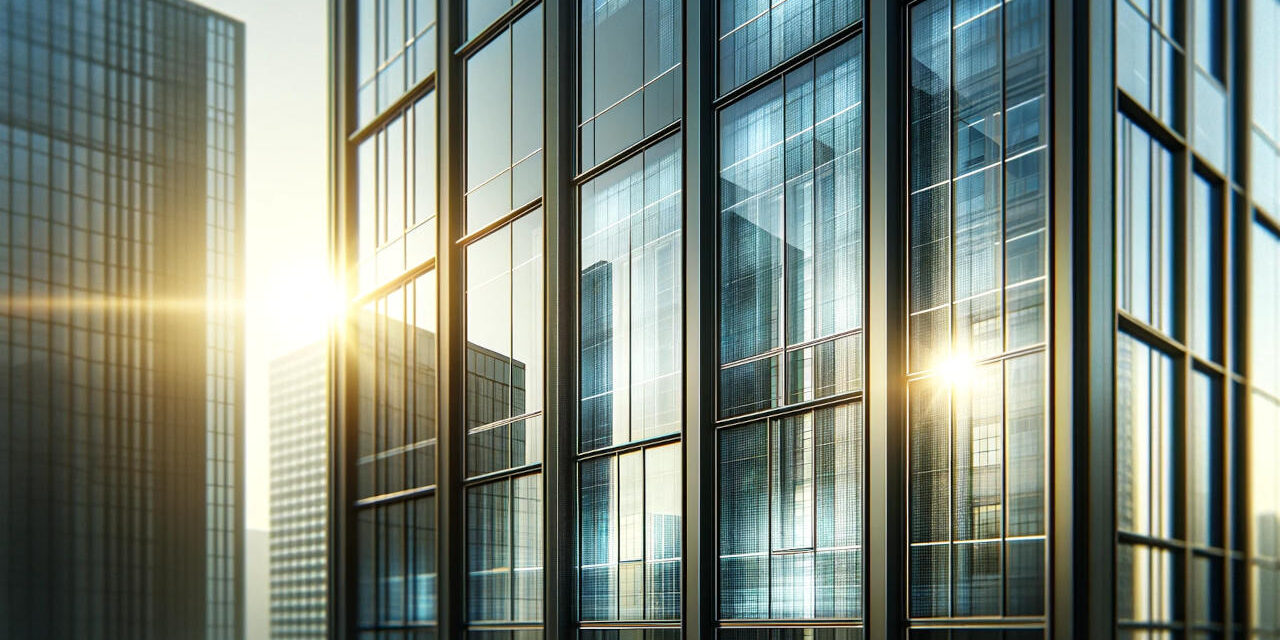 Cuidado láminas solares edificio